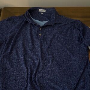 Peter Millar Navy Patterned Polo Shirt